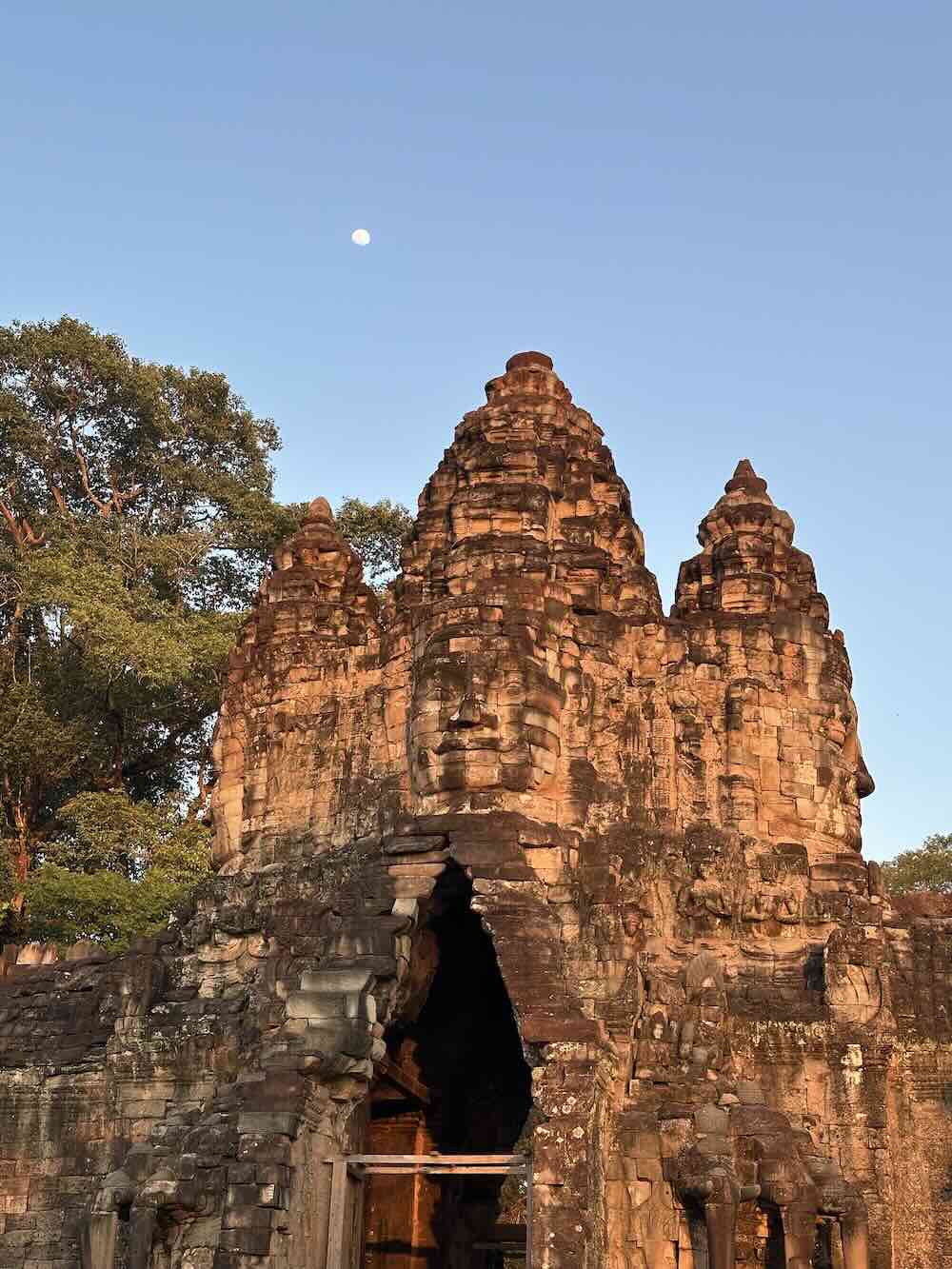 Angkor temple at sunset