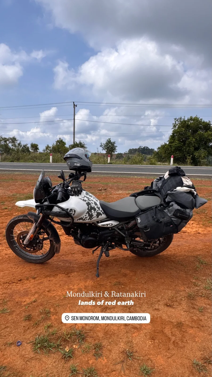 Our motorcycle during the Cambodia trip, in Mondulkiri